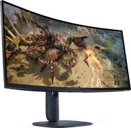 Геймърски монитор Alienware AW3425DWM - 34" inch VA Curved WQHD(3440x1440), 180 Hz, 1ms, FreeSync Premium+