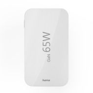 HAMA Бързо мини зарядно, 65W, 2x USB-C, 1x USB-A, PD, плоско, бяло
