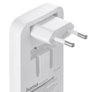 HAMA Бързо мини зарядно, 65W, 2x USB-C, 1x USB-A, PD, плоско, бяло