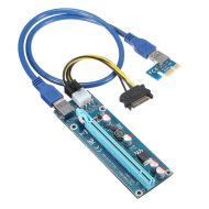 Конвертор Estillo Riser Card 6 Pin, PCI-Е x 1 към PCI-Е x16, USB 3.0