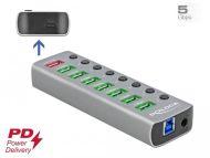 USB хъб, 9 порта, DELOCK 63264