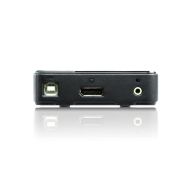 KVM превключвател ATEN CS782DP, 2-портов, USB, DisplayPort, Audio, 4K, Включени кабели