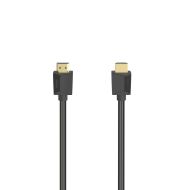 Кабел HAMA 205243, HDMI мъжко - HDMI мъжко, 8K, 48GB/s, Ethernet , 3 м, Позл. конектори, Черен