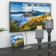 Кабел HAMA Ultra HD, HDMI мъжко - HDMI мъжко, 8K, 48GB/s, Метал, 1 м, Позл. конектори, Черен