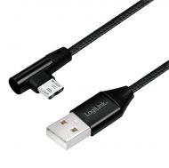 Cable USB2.0 A-C M/M, 1m, Angled, Logilink CU0138