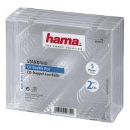 Кутийка за CD/DVD HAMA Double Jewel Case, прозрачен, 5 бр. в пакет