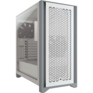 Кутия Corsair iCUE 4000X RGB Mid Tower, Tempered Glass, Бяла