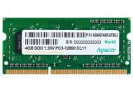 Памет Apacer 4GB Notebook Memory - DDR3 SODIMM 512x 8, Low Voltage 1.35V PC12800 @ 1600MHz