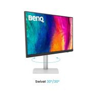 Монитор BenQ PD3226G 32" 4K 144Hz, IPS, 1ms, Designer Monitor, AQCOLOR, AMD FreeSync Premium, Pantone, Calman, Display ColorTalk, Daisy Chain, KVM, Thunderbolt 4, CAD/CAM Mode, DualView, 400nits, 1200:1, DP.HDMI, TB4 90W PD, Height Adj. 150mm, 7kg. WHITE-