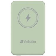 Външна батерия Verbatim MCP-10GN Power Pack 10000 mAh with UBS-C PD 20W / Magnetic Wireless Charging 15W Green