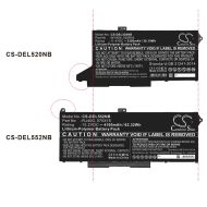 Батерия  за лаптоп DELL Latitude 5420, Latitude 5520  005R42, WY9DX LiPo 11.4V 3350mAh CAMERON SINO